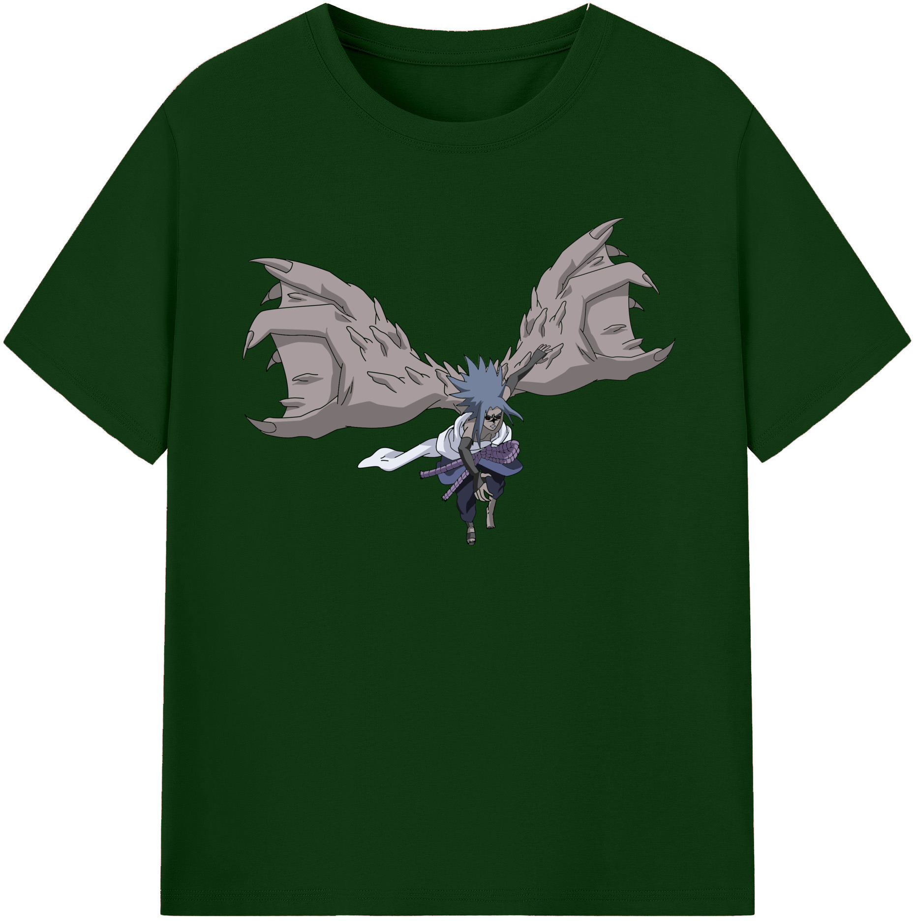 （画像用） NARUTO -ナルト- うちは サスケ Uchiha Sasuke 綿100％半袖Tシャツ（フロントプリント）
